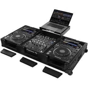 ODYSSEY INDUSTRIAL BOARD GLIDE STYLE CASE FITTING MOST 12" DJ MIXERS AND TWO PIONEER CDJ-3000