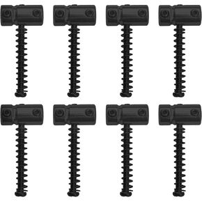 8Pcs Yootones Guitar String Saddle Code Guitar Bridge Saddles Compatible with Bass Jazz Tele Electric Guitar Part (Black)