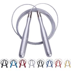Goothdurs Speed Jump Rope Tangle-Free with Ball Bearing - Adjustable & Self-Locking Aluminum Skipping Ropes with Carrying Pouch Ideal for Crossfit Training, Boxing, and MMA Workouts