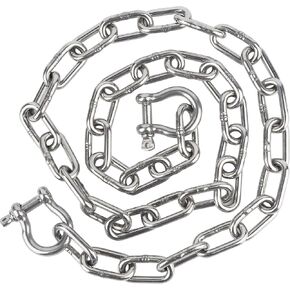 سلسلة مرساة القارب 1/4 بوصة × 5 أقدام، سلسلة من الرصاص من الفولاذ المقاوم للصدأ بدرجة 316 من الفولاذ المقاوم للصدأ لرسو القوارب الشراعية in Kuwait