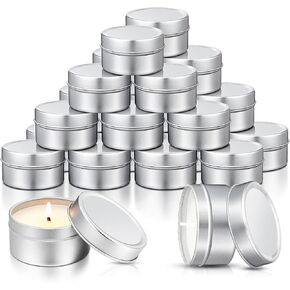 24 Pcs Mini Candles Party Favors DIY Baby Shower Candles Tea Lights Candles Bulk Personalized Candle Tins with Lids Candle Gifts for Guests Bridesmaid Wedding Birthday