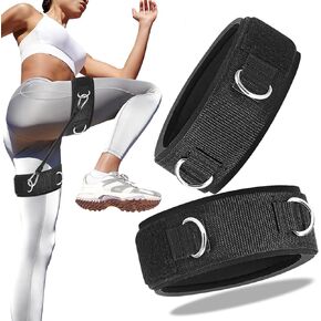 2D Ring Thigh Strap, High Leg Lift Fitness Exercise Accessories, Adjustable Running Football Training Rope Taekwondo Training Band 1 Pair