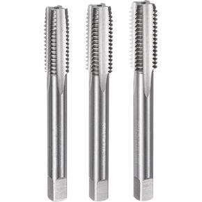 uxcell 3pcs Metric Hand Tap Set, M12 x 1.75 Taper/Plug/Bottom Thread Screw Taps, High Speed Steel Hand Threading Tapping Tool Kit