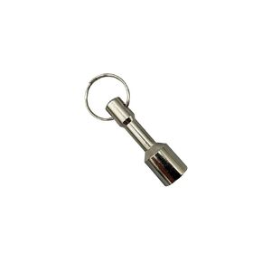 Keychain Magnet for Testing Brass, Gold, Silver, Ferrous Metals, Keychain Pocket Magnets for Purse w/Strong N42 Rare Earth Neodymium Magnet Nickel Plated (1 Pack)