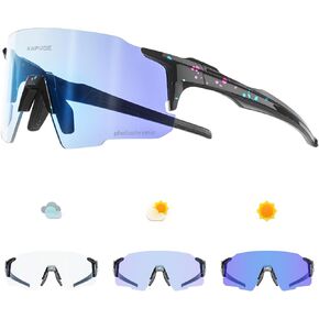 KAPVOE فوتوكروميك الدراجات نظارات نظارات شمسية رياضية واضحة UV400 حماية النساء الرجال نظارات الدراجة تشغيل الجبلية BMX in Kuwait