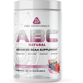 Core Nutritionals Platinum ABC Advanced Intra-Workout BCAA Supplement with 2.5 G Glutamine, Beta Alanine, Citrulline Malate, 20 Servings (Lemon Drop)