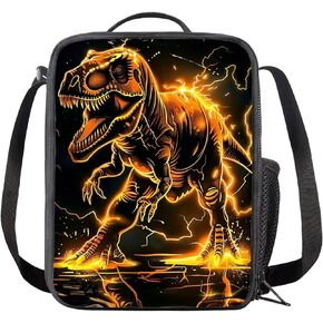 3D Pug Women Reusable Tote Lunch Bag for Boys Girls, Insulated Kids Lunch Box Bag for Elementary Middle School, Lightweight Snack Cooler Bag Adult Lunch Box, Black