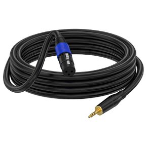 （1-Pack XLR Female to 1/4 Inch (6.35mm) TRS Jack Lead Balanced Signal Interconnect Cable XLR to Quarter inch Patch Cable - 5Feet