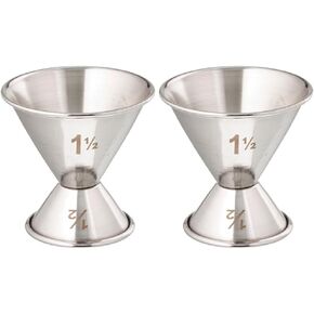 American Metalcraft J212 Jigger (لكل واحدة)، فضي، ½ أونصة. × 1 ½ أوقية.