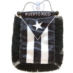 Puerto Rico flags for cars accessories sticker decals Puerto Rican PR homes Boricua banderas para autos small mini Banner hanging window car flags accessory for men women (PR decoration)