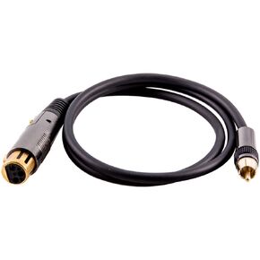 Seismic Audio Premium 2 Foot XLR Female to RCA Male Audio Patch Cable-16 Gauge (SARCXLF-2Black)