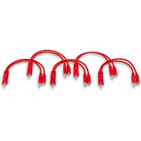 Hosa CMM-515Y Hopscotch Patch Cables 5-Pack, 6 Inch (CMM515Y)