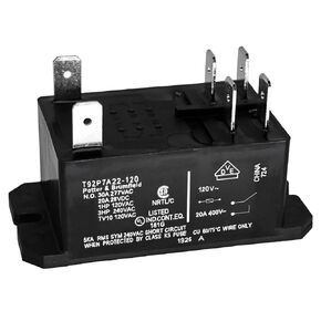 T92P7A22-120 Power Relay, DPST-NO (2 Form A) - 120VAC, 30A 6-Pins General Purpose Relay Replace Part 10459304