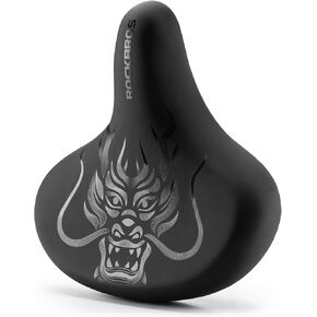 ROCKBROS Bike Seat Comfort Oversized Bike Seat Cushion Wide Bicycle Seat for Men Women Fit for Exercise Bikes, Electric Bikes, Mountain Bikes, Cruiser Bikes