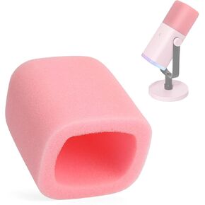 YOUSHARES Pop Filter Compatible with Fifine AM8, Foam Mic Cover for AM8, Professional Mic Windscreen Improve Sound Quality (Pink)