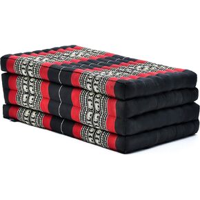Leewadee Trifold Mattress XL – Comfortable Thai Massage Pad, Foldable Relaxation Floor Mattress Filled with Kapok, Perfect to Use as a Sleeping Mat 79 x 39 inches, Anthracite