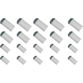 20PCS Slip On Pool Cue Tips Replacement Kit 4 Sizes Pool Cue Accessories (9mm/10mm/12mm/13mm, Each Size 5pcs)