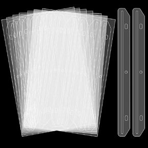 30pcs Magazine Holders for Binders 3 Hole Punched Plastic Binder Accessories 3 Ring Binder Magazine Collection Storage for Magazine File Book Organizer (Translucent White)