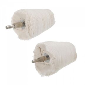uxcell Cotton Buffing Wheel Set 2.3" x 1.7"/2" x 1.4" Diameter Cone Shape with 1/4" Shank Polishing Wheel for Rotary Tool