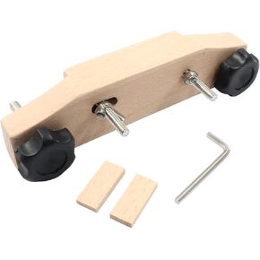 Guitar Bridge Clamp, Acoustic Guitar Luthier Tools Wooden Guitar Soundhole Clamp Entry Level with Cork Gasket & L-Wrench for Classical/Acoustic Guitar Accessory
