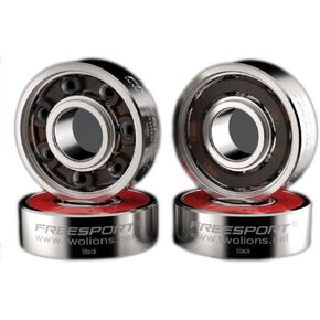 High Speed 608RS Stainless Steel Hybrid Black Ceramic Bearings for Inline Skates or Skateboard or Scooter or Quad Roller Skates (Pack of 8)