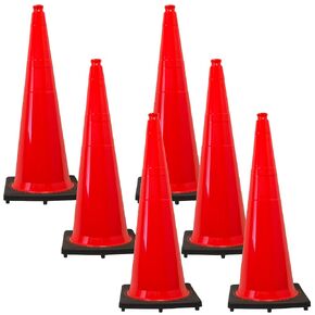Mr. Chain's JBC Revolution Series 36-Inch Traffic Cones, Orange, Pack of 6 (98013-6A)