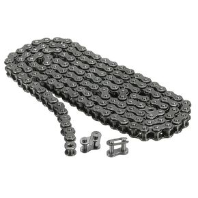 uxcell #25/04C-1 Roller Chain 5 Feet 1/4" Pitch Carbon Steel Roller Chains with 2 Free Master Connector Links for Mini Bikes, Motorcycles, 240 Links