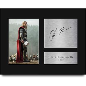 HWC Trading Chris Hemsworth USL Signed Printed Autograph Thor The Avengers Print Photo Picture Display - US Letter Size