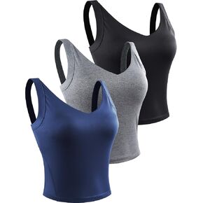 CADMUS V-Neck Sport Bra Padded Women's Workout Running Shirts Dry Fit Tank Top