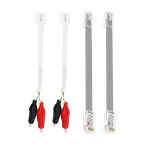 SING F LTD 2 Sets Replacement Cables for Wire Tester LAN Network Test Cable 16cm Telephone Line Test Wire with Alligator Clips RJ11 RJ45 Plug