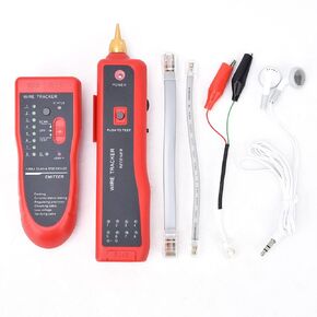 Network Cable Tester, Multifunction Wire Tracker RJ45 RJ11 Cable Tracker Telephone Line Finder Wire Locator with Earphone, LAN Cable Toner Tester, Ethernet Network Cable Tracer Kit