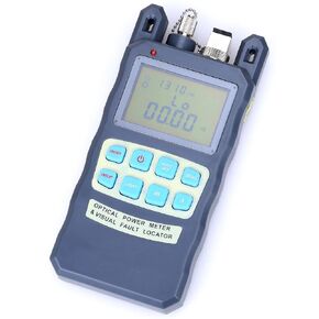 1KM All-in-one Portable Fiber Optical Power Meter Fiber Optic Cable Tester with SC and FC Connector and Visual Fault Locator Fiber Tester