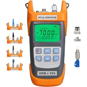 A-G710B fiber optic power meter -70~+10dbm built-in visual fault locator 15km with LC adapter SC/FC/ST interface adapter and fiber optic cable tester optical power meter (OPM&VFL)