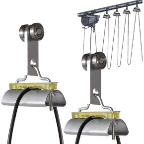 Cable Trolley for Electric Hoist Cable,C Track Rail Festoon Cable Trolley System for Electric Crane and Electric Hoist for Unistrut 1-5/8" Wide and All 1-5/8" or Taller Strut Channel 2 PCS