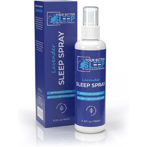 Natural Sleep Spray with Lavender and Chamomile - Bed Spray for Sleeping, Relaxation - Deep Sleep Pillow Spray with Natural Lavender Essential Oil - 3.3 fl oz