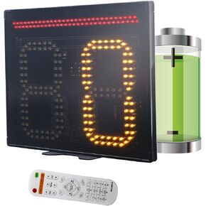 GAN XIN Basketball Shot Clock & LED Light,Remote Control,Support Battery Operated and Plug-in The Power 12/24/25/30/35/40/60 Seconds Countdown Timer