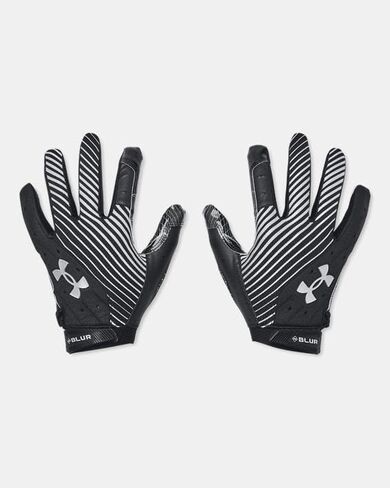 Under Armour 1376475-1-MD Men's UA Blur Football Gloves Black MD in Kuwait