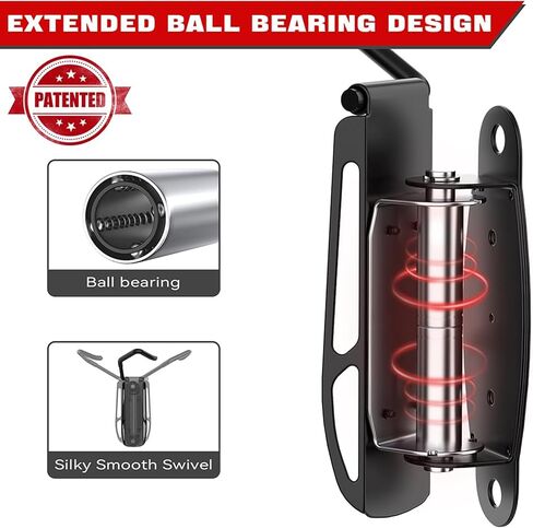 حامل دراجة دوار Ultrawall مع تصميم 3 أوضاع قابلة للقفل ونظام حمل مزدوج، وخطافات تخزين عمودية للدراجة، وشماعة دراجة مثبتة على الحائط للمرآب (عبوتان) in Kuwait