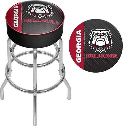 University of Georgia Padded Swivel Bar Stool - Text in Kuwait