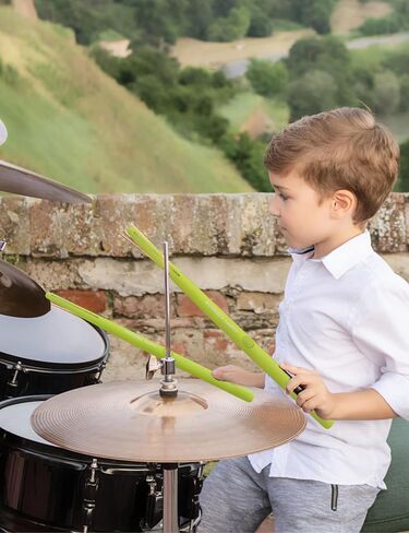 Electric Drum Set, Virtual Reality Drum Pad Set, Portable 3D Motion Sensing Electronic Drum Set Great Christmas Birthday Kids Adult (Blue) in Saudi Arabia