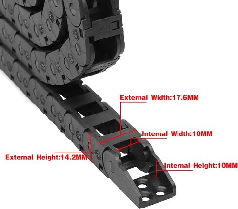 UniTak3D سلسلة سحب 10x11mm1M خارج نوع مفتوح البلاستيك حامل كابل حبل مع موصلات نهاية لأسلاك الطابعة ثلاثية الأبعاد آلات التصنيع باستخدام الحاسب الآلي in Saudi Arabia