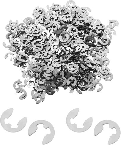 MroMax 10Pcs External Circlips, M15 External Retaining Rings, 304 Stainless Steel E-Clip Retaining Shaft Snap Rings for Automobiles, Valves, Electrical and Bearings in Saudi Arabia