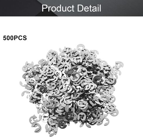 MroMax 10Pcs External Circlips, M15 External Retaining Rings, 304 Stainless Steel E-Clip Retaining Shaft Snap Rings for Automobiles, Valves, Electrical and Bearings in Saudi Arabia