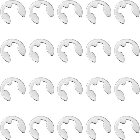 MroMax 10Pcs External Circlips, M15 External Retaining Rings, 304 Stainless Steel E-Clip Retaining Shaft Snap Rings for Automobiles, Valves, Electrical and Bearings in Saudi Arabia