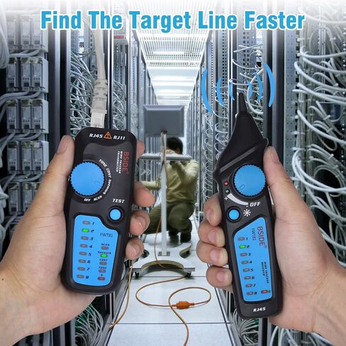 Bside Network Cable Tester RJ45 RJ11 Wire Tracker Telephone Line Tester LAN TV Electric Line Finder Toner Network Cable Collation Continuity Checker with Flashlight in Kuwait