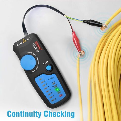 Bside Network Cable Tester RJ45 RJ11 Wire Tracker Telephone Line Tester LAN TV Electric Line Finder Toner Network Cable Collation Continuity Checker with Flashlight in Kuwait