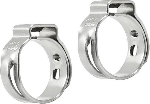BokWin Hose Pipe Clamp Tools 50 Pcs Stainless Steel Single Ear Hose Clamps 17.8mm-21mm Worm Gear Hose Clamp for Pipe Tube Fuel Lines in Saudi Arabia