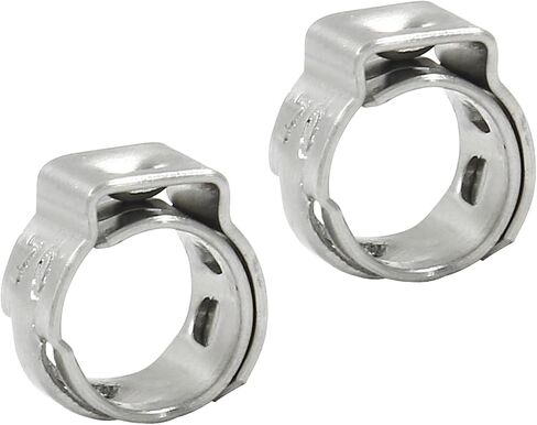 BokWin Hose Pipe Clamp Tools 50 Pcs Stainless Steel Single Ear Hose Clamps 17.8mm-21mm Worm Gear Hose Clamp for Pipe Tube Fuel Lines in Saudi Arabia