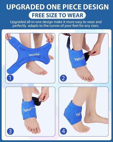 Ankle Ice Pack Wrap for Swelling Foot Pain Relief - Ankle Cold Pack Wrap Hot Cold Therapy Ankle Ice Wrap for Sprains, Achilles, Tendonitis in Saudi Arabia