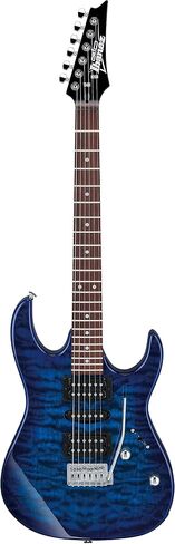 Ibanez GRX 6 String Solid-Body Electric Guitar, Left, Transparent Blue Burst, Full (GRX70QALTBB) in Saudi Arabia